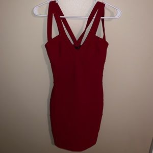 Red bodycon dress
